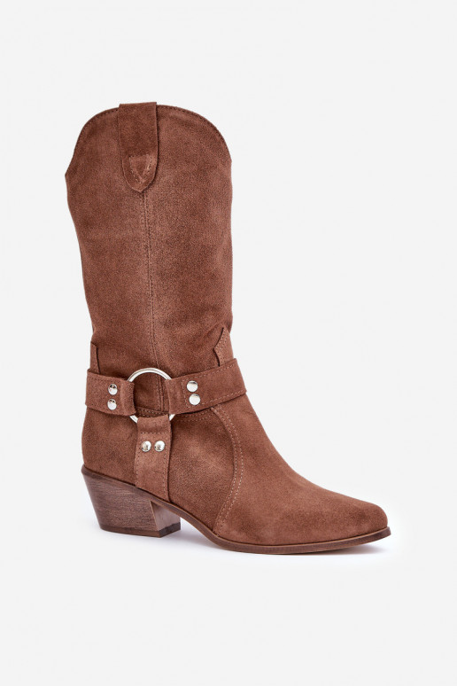 Zazoo 3669 en daim bottes style coÀ-boy Féminin Mi-mollet marron Zazoo 3669 en daim bottes style coÀ-boy Féminin Mi-mollet marron