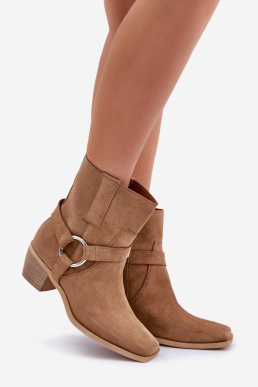 BottesActivéturalnego en daimu avec des talons Zazoo 3444/2 beige BottesActivéturalnego en daimu avec des talons Zazoo 3444/2 beige