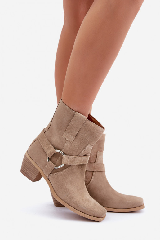 BottesActivéturalnego en daimu avec des talons Zazoo 3444/2 couleur ivoire BottesActivéturalnego en daimu avec des talons Zazoo 3444/2 couleur ivoire