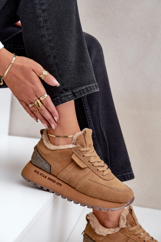 en daim Chaussures modèle baskets Féminin avec un manteau de fourrure I Błyszczącym Élément Big Star OO274578 Hi-Poly System mar en daim Chaussures modèle baskets Féminin avec un manteau de fourrure I Błyszczącym Élément Big Star OO274578 Hi-Poly System mar