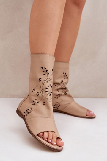 Sandales pour femmes avec tige Zazoo 3437 couleur sable