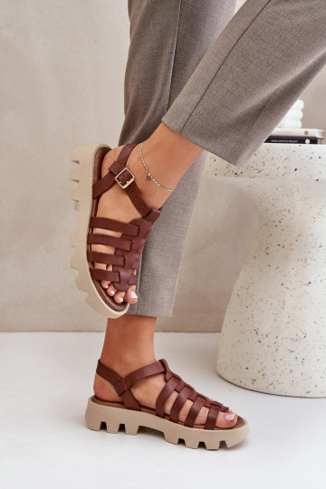 Sandales femme Zazoo 3695 couleur marron