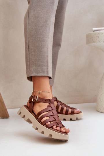 Sandales femme Zazoo 3695 couleur marron 2