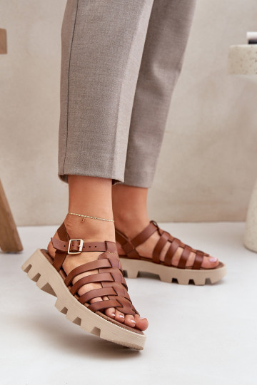 Sandales femme Zazoo 3695 couleur marron 2