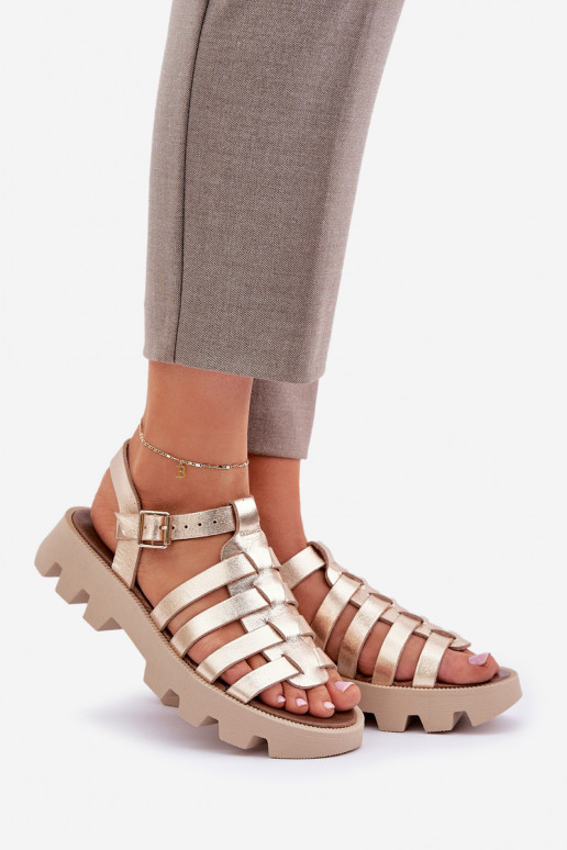 Sandales pour femmes Féminin Zazoo 3695 couleur dorée Sandales pour femmes Féminin Zazoo 3695 couleur dorée