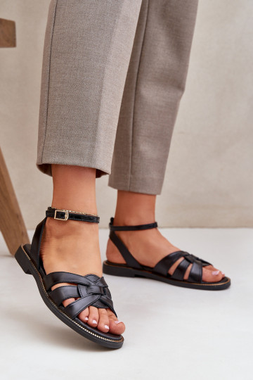 Sandales pour femmes Féminin avec des talons larges Zazoo 3688 couleur noire 2