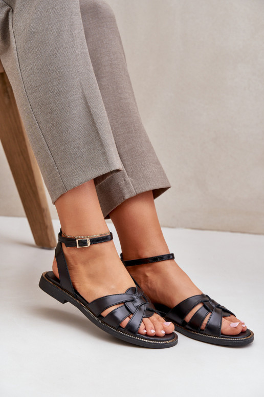 Sandales pour femmes Féminin avec des talons larges Zazoo 3688 couleur noire Sandales pour femmes Féminin avec des talons larges Zazoo 3688 couleur noire