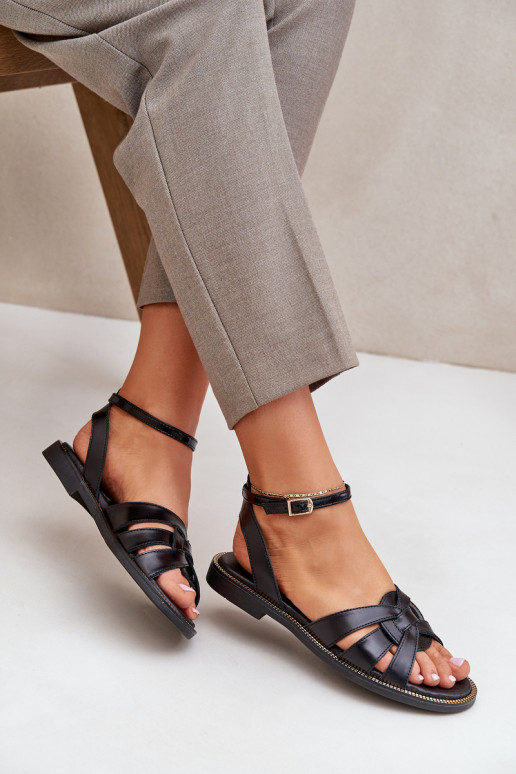 Sandales pour femmes Féminin avec des talons larges Zazoo 3688 couleur noire Sandales pour femmes Féminin avec des talons larges Zazoo 3688 couleur noire