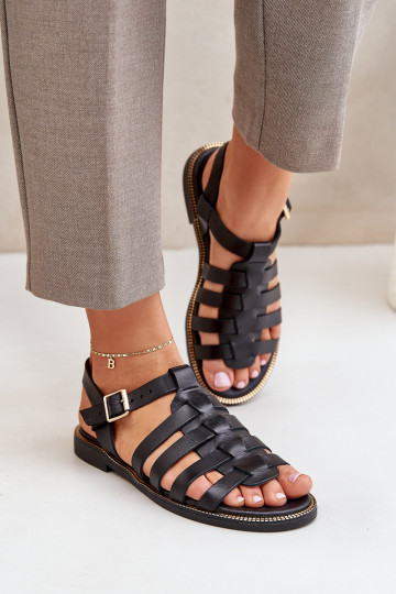 Sandales à talons larges femme Zazoo 3686 couleur noire