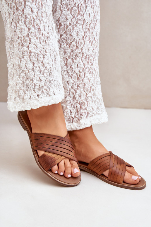 Peau Féminin Chaussons LeÀski Shoes 3682 marron Peau Féminin Chaussons LeÀski Shoes 3682 marron