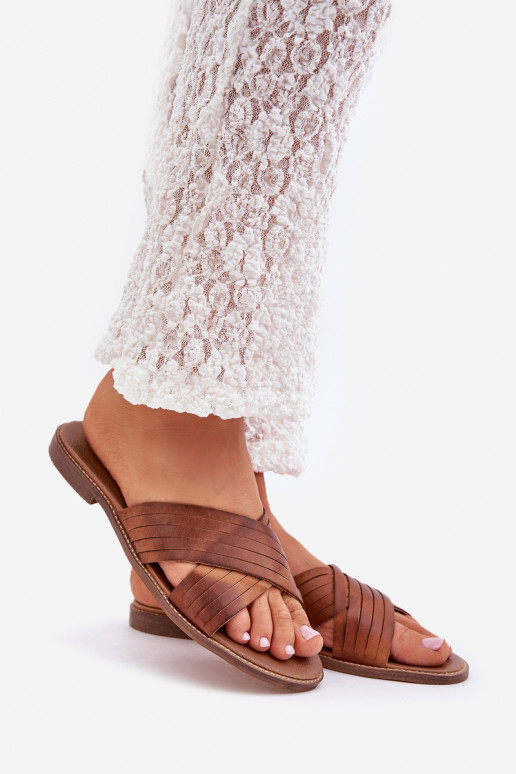 Peau Féminin Chaussons LeÀski Shoes 3682 marron Peau Féminin Chaussons LeÀski Shoes 3682 marron