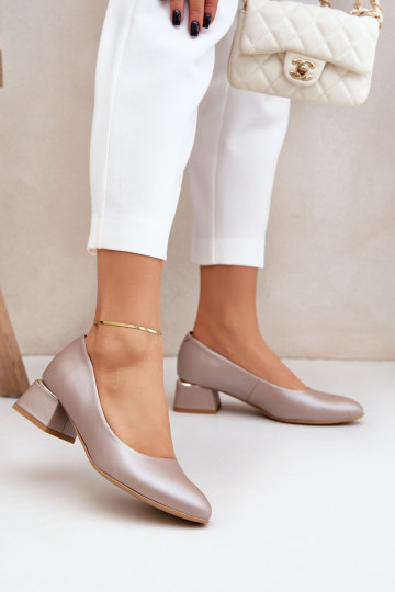 Chaussures en cuir LeĮskis 3118 couleur sable 2