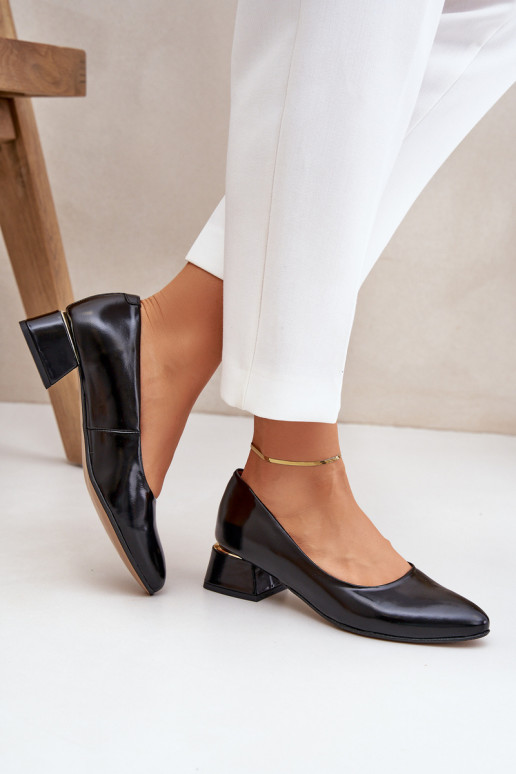 Peau Chaussures LeÀski 3118 couleur noire Peau Chaussures LeÀski 3118 couleur noire