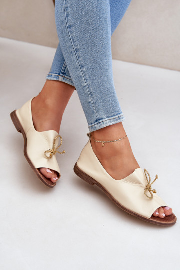 Zazoo 2660 Ballerines Féminin couleur ivoire