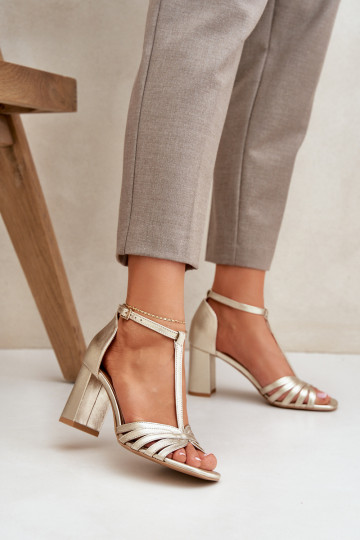 Sandales en cuir naturel avec talons Laura Messi 2766 2