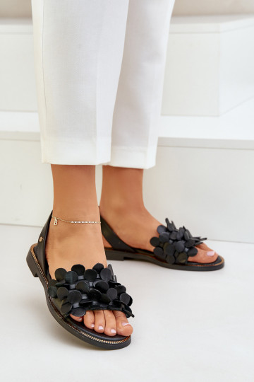 Sandales à talons larges pour femmes Zazoo 40425 couleur noire