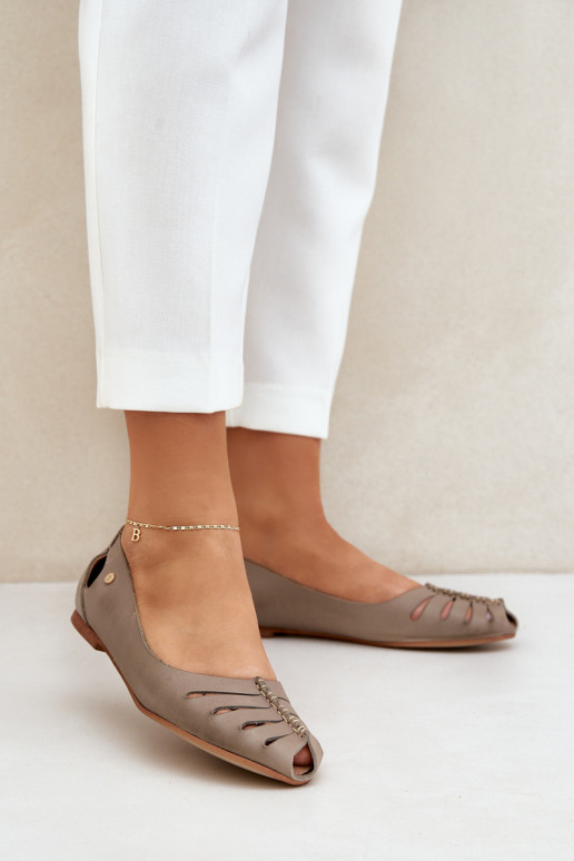 Zazoo 10009 Ballerines confortables en cuir naturel Féminin beige Zazoo 10009 Ballerines confortables en cuir naturel Féminin beige