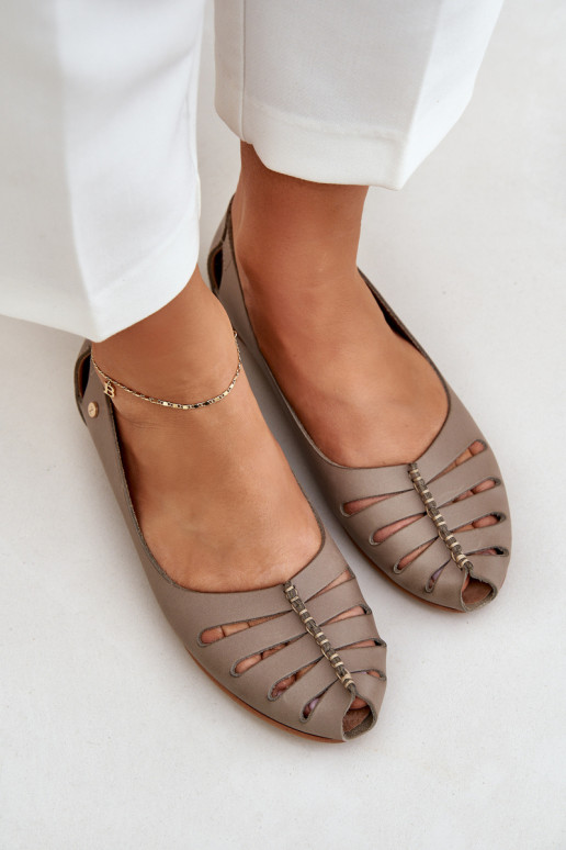 Zazoo 10009 Ballerines confortables en cuir naturel Féminin beige Zazoo 10009 Ballerines confortables en cuir naturel Féminin beige