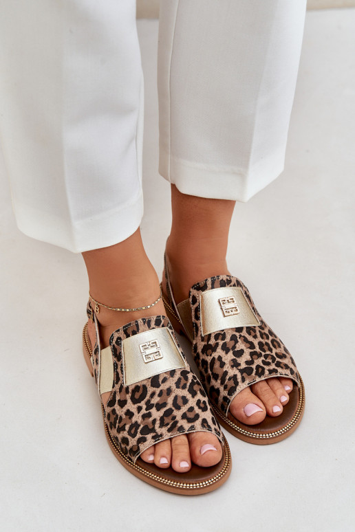 Zazoo 40385 Féminin Sandales pour femmes avec des motifs en fourrure de léopard marron Zazoo 40385 Féminin Sandales pour femmes avec des motifs en fourrure de léopard marron