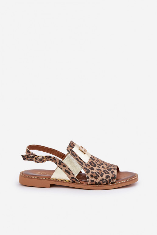 Zazoo 40385 Féminin Sandales pour femmes avec des motifs en fourrure de léopard marron Zazoo 40385 Féminin Sandales pour femmes avec des motifs en fourrure de léopard marron