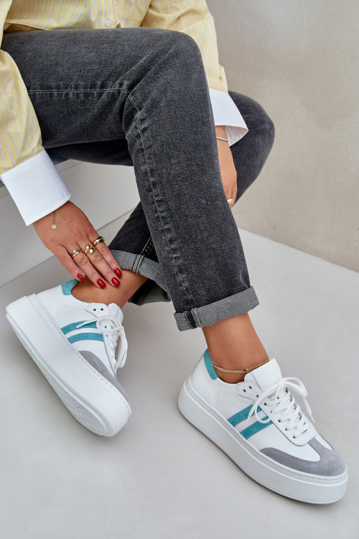 Zazoo N1068S8 Peau Faible Chaussures modèle baskets Féminin avec une plateforme couleur blanche Zazoo N1068S8 Peau Faible Chaussures modèle baskets Féminin avec une plateforme couleur blanche