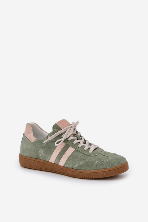 Zazoo N1068 en daim Faible Chaussures modèle baskets Féminin couleur verte Zazoo N1068 en daim Faible Chaussures modèle baskets Féminin couleur verte