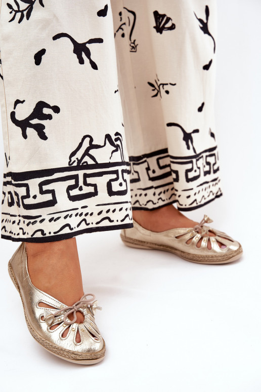 isocèle BallerinesActivéturalnej Skóry Zazoo 10179 couleur dorée