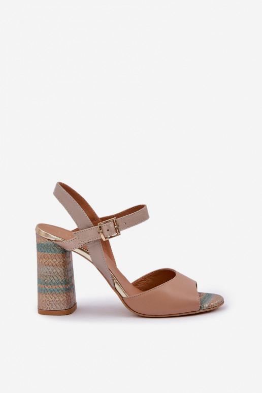 Peau Style élégant des sandales avec des talons Laura Messi 2136 beige Peau Style élégant des sandales avec des talons Laura Messi 2136 beige