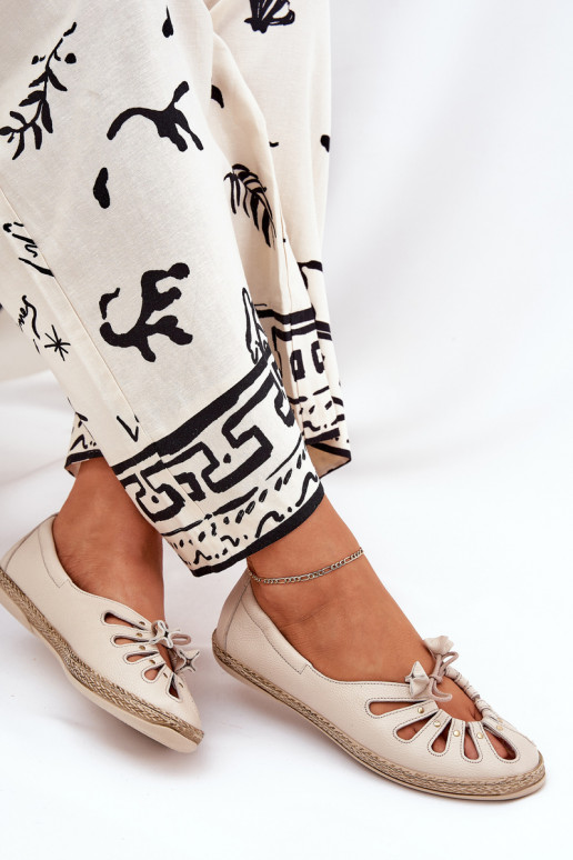 isocèle BallerinesActivéturalnej Skóry Zazoo 10179 beige