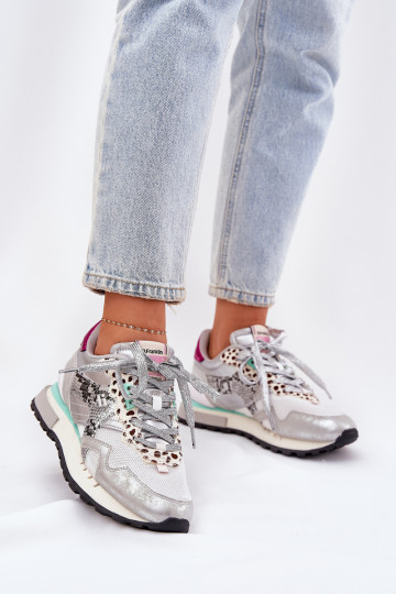 Chaussures modèle baskets baskets Féminin D.Franklin DFSH378006 couleur argent 2