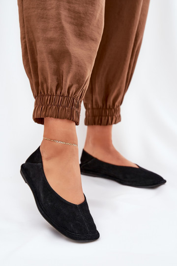 Ballerines en daim pour femmes Big Star RR274080 couleur noire
