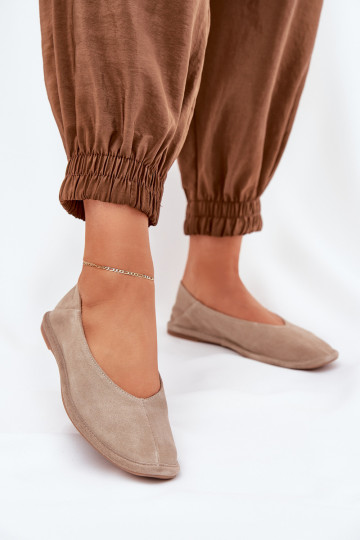 Ballerines en daim pour femmes Big Star RR274082 couleur sable 2