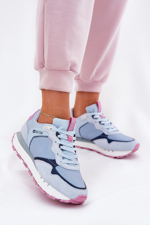 en daim  baskets Féminin Big Star RR274236 HI-POLY SYSTEM couleur bleue en daim  baskets Féminin Big Star RR274236 HI-POLY SYSTEM couleur bleue