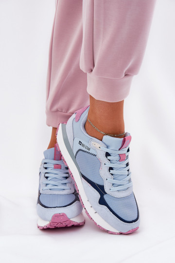 en daim  baskets Féminin Big Star RR274236 HI-POLY SYSTEM couleur bleue 2