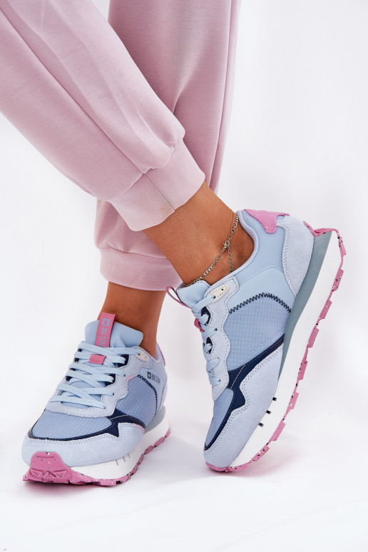 en daim  baskets Féminin Big Star RR274236 HI-POLY SYSTEM couleur bleue en daim  baskets Féminin Big Star RR274236 HI-POLY SYSTEM couleur bleue