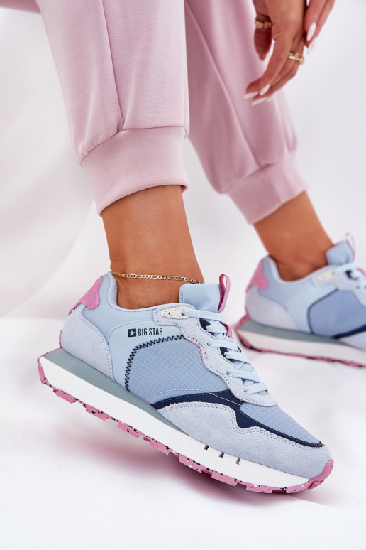 en daim  baskets Féminin Big Star RR274236 HI-POLY SYSTEM couleur bleue en daim  baskets Féminin Big Star RR274236 HI-POLY SYSTEM couleur bleue