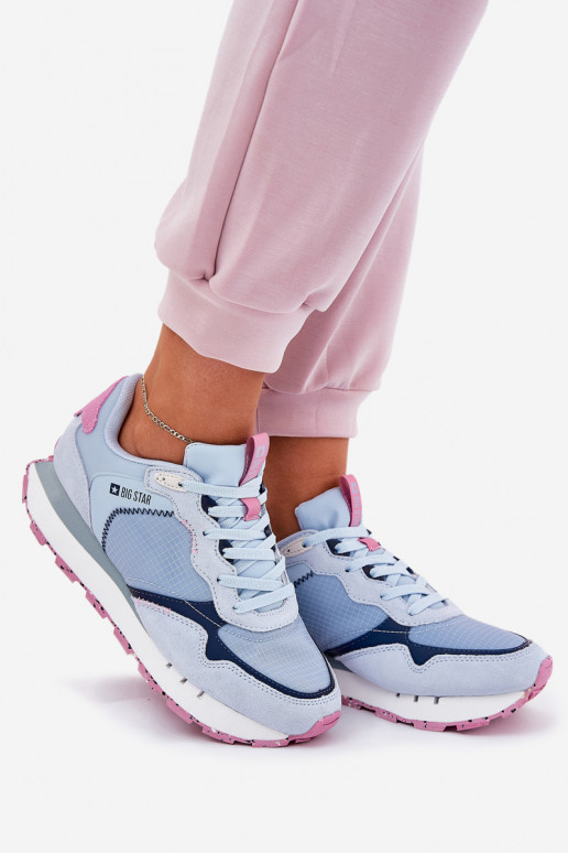 en daim  baskets Féminin Big Star RR274236 HI-POLY SYSTEM couleur bleue en daim  baskets Féminin Big Star RR274236 HI-POLY SYSTEM couleur bleue