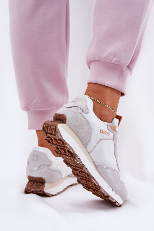 en daim  baskets Féminin Big Star RR274235 HI-POLY SYSTEM beige en daim  baskets Féminin Big Star RR274235 HI-POLY SYSTEM beige