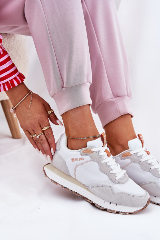 en daim  baskets Féminin Big Star RR274235 HI-POLY SYSTEM beige en daim  baskets Féminin Big Star RR274235 HI-POLY SYSTEM beige