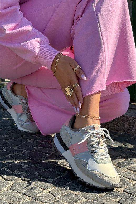 en daim Chaussures modèle baskets Féminin Big Star RR274243 HI-POLY SYSTEM gris-couleur rose en daim Chaussures modèle baskets Féminin Big Star RR274243 HI-POLY SYSTEM gris-couleur rose