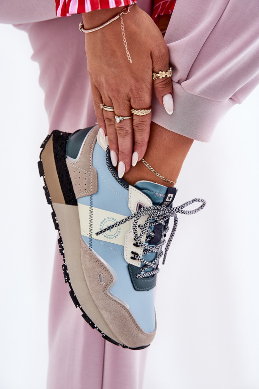 en daim Chaussures modèle baskets Féminin Big Star RR274245 HI-POLY SYSTEM gris-couleur bleue en daim Chaussures modèle baskets Féminin Big Star RR274245 HI-POLY SYSTEM gris-couleur bleue