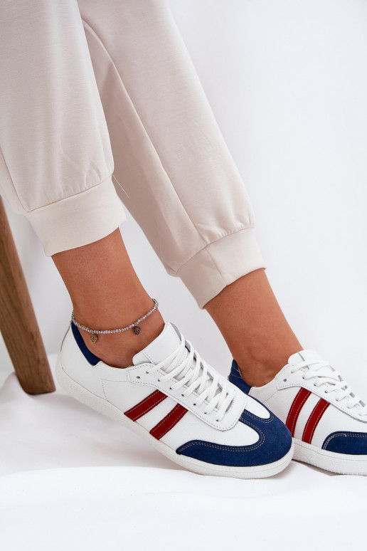 Zazoo N1068 Peau Faible Chaussures modèle baskets Féminin Blanc-bleu foncé Zazoo N1068 Peau Faible Chaussures modèle baskets Féminin Blanc-bleu foncé