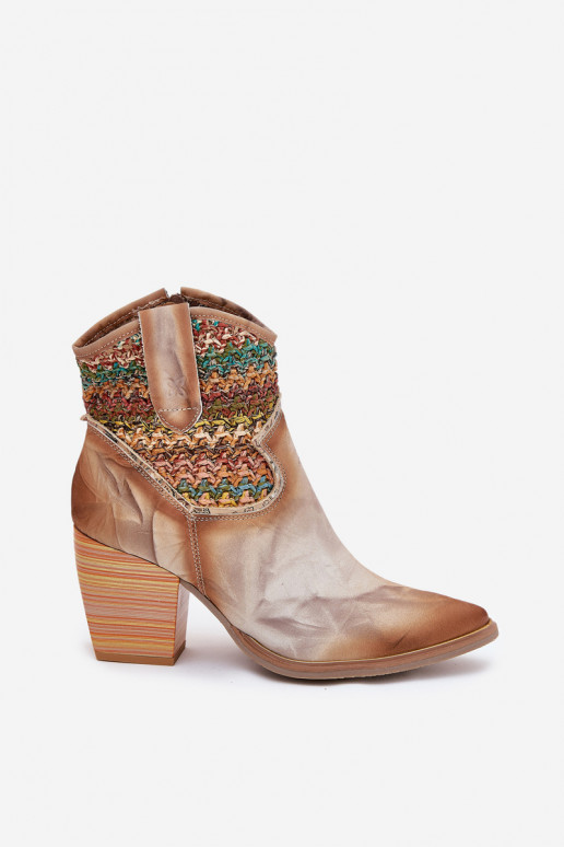 Peau bottes style coÀboy avec des talons décorer Plecionką Il fautciejka 06810-29 Couleurs différentes Peau bottes style coÀboy avec des talons décorer Plecionką Il fautciejka 06810-29 Couleurs différentes