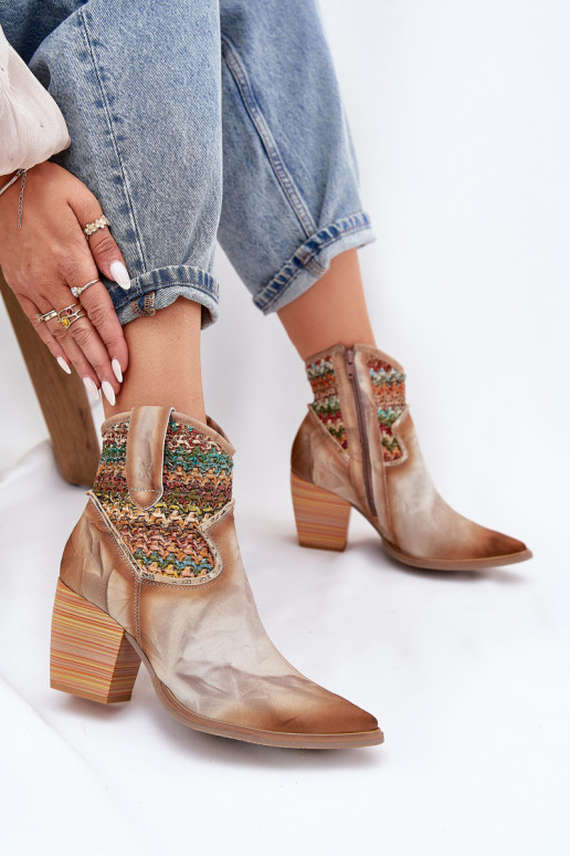 Peau bottes style coÀboy avec des talons décorer Plecionką Il fautciejka 06810-29 Couleurs différentes Peau bottes style coÀboy avec des talons décorer Plecionką Il fautciejka 06810-29 Couleurs différentes