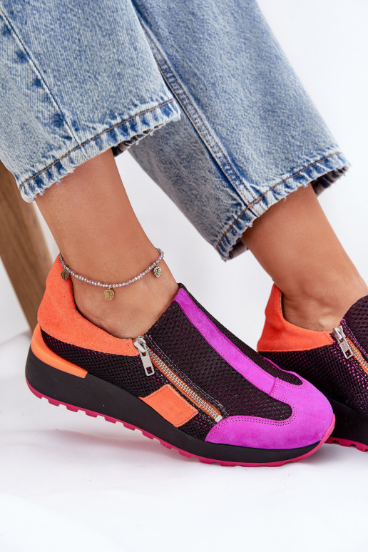 Chaussures modèle baskets en cuir Il fautciejka 06853-15 couleur noire Chaussures modèle baskets en cuir Il fautciejka 06853-15 couleur noire