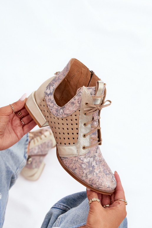 Peau Bottes Chaussure Il fautciejka 05541-04 beige-couleur dorée Peau Bottes Chaussure Il fautciejka 05541-04 beige-couleur dorée