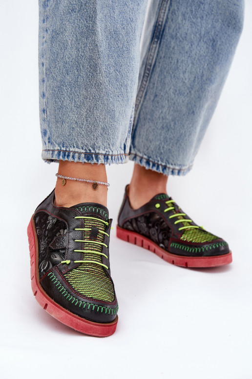 Peau chaussures Féminin À motifs Il fautciejka 06784-20 couleur noire Peau chaussures Féminin À motifs Il fautciejka 06784-20 couleur noire