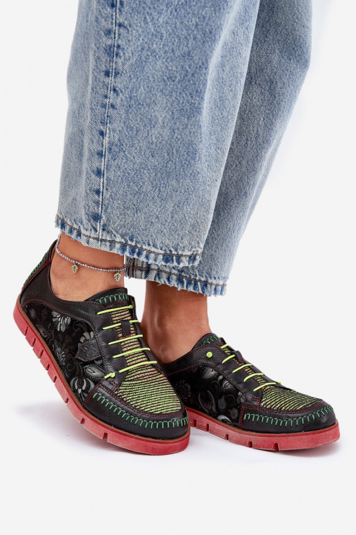 Peau chaussures Féminin À motifs Il fautciejka 06784-20 couleur noire Peau chaussures Féminin À motifs Il fautciejka 06784-20 couleur noire