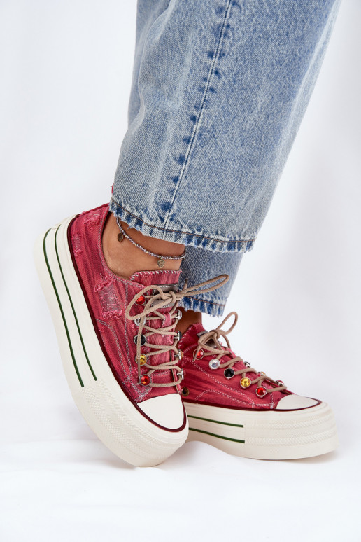 Chaussures de loisirs avec une plateforme GOE RR2N4104 couleur rouge Chaussures de loisirs avec une plateforme GOE RR2N4104 couleur rouge