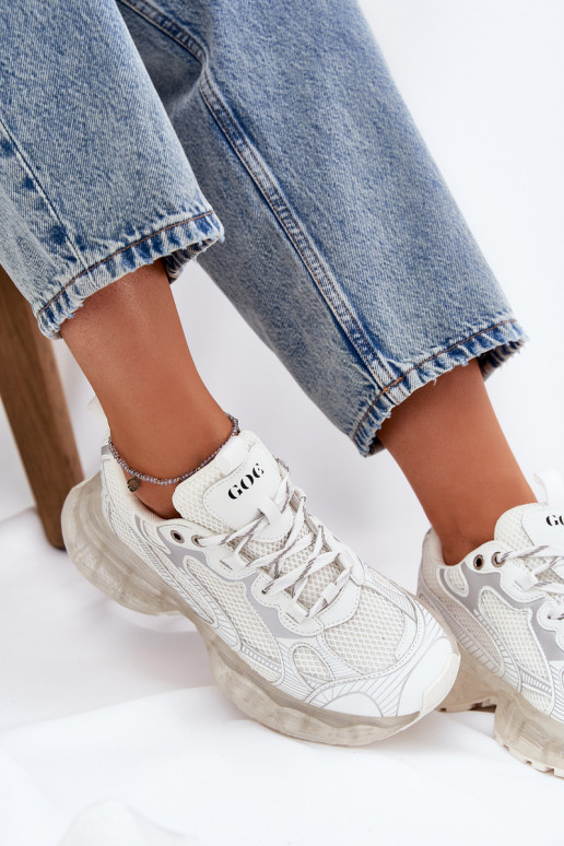 Peau Chaussures modèle baskets Féminin GOE RR2N4083 beige Peau Chaussures modèle baskets Féminin GOE RR2N4083 beige